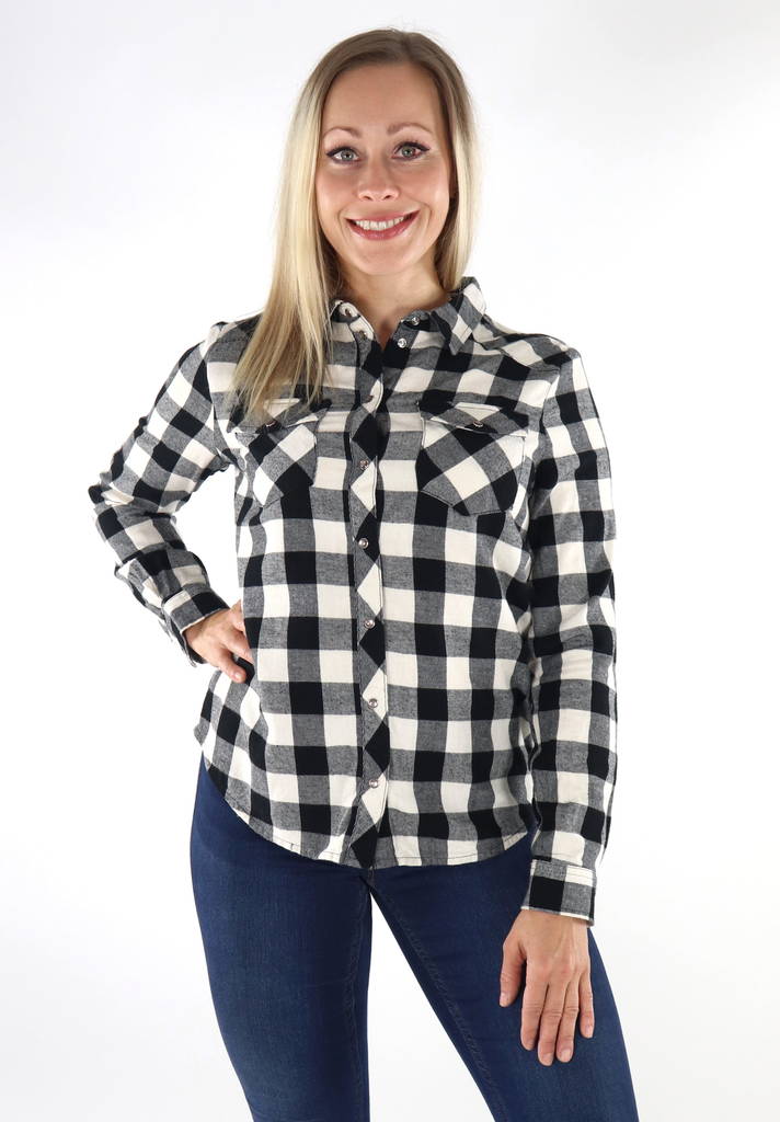 Only Kauluspaita Rock clouddancer/black - Naisten pitkähihaiset paidat - 134331 - 1