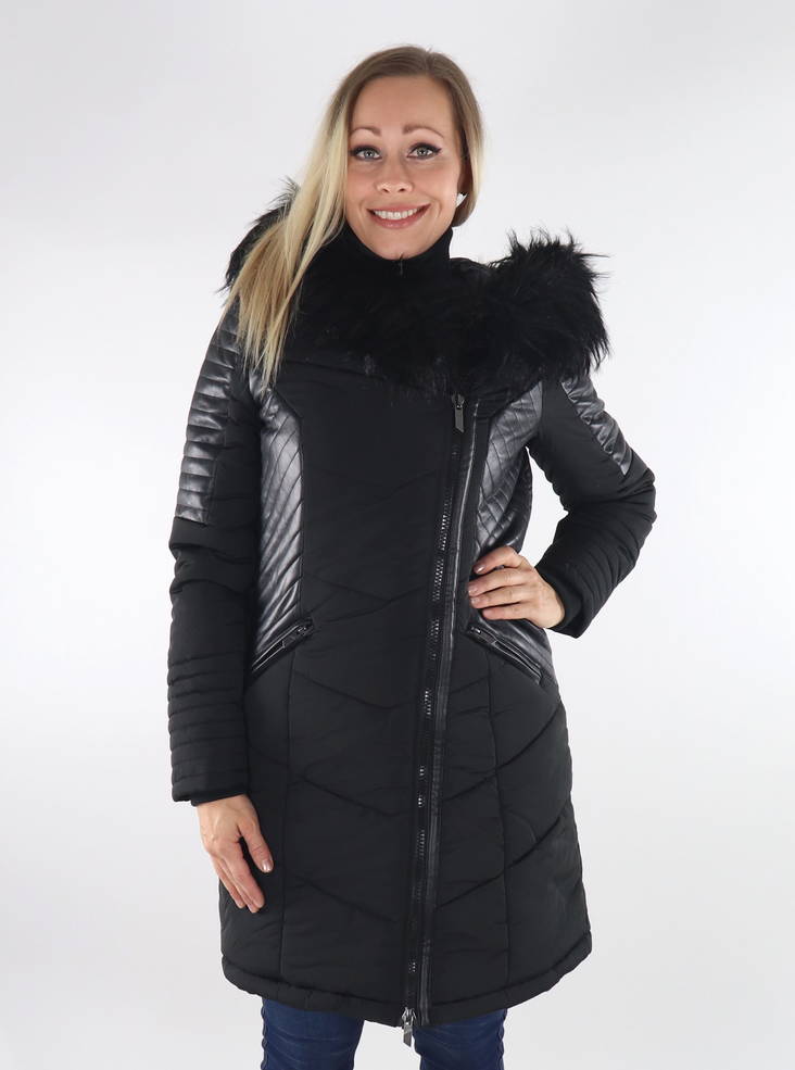 Only New Linette Fur naisten toppatakki musta - Naisten talvitakit - 134471 - 1