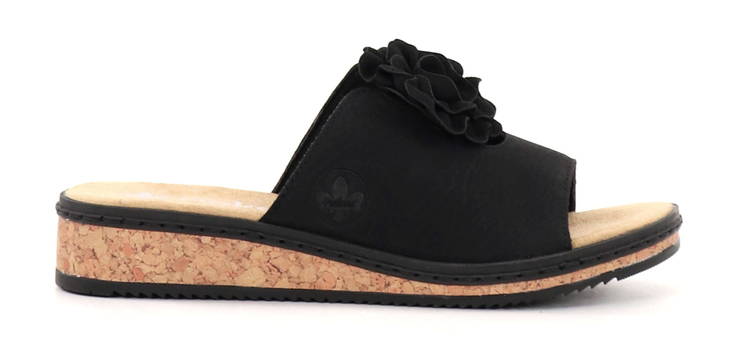 Rieker slip-in sandaler för dam V3659-00 svart - Rieker mulor - 135491 - 1