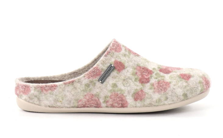 Shepherd Cilla naisten Huopatossut beige / kukkakuviollinen - Naisten aamutossut - 134411 - 1