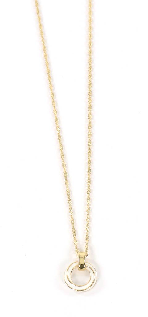 Snö of Sweden Kaulakoru Barcelona twisted pendant gold/white - Kaulakorut - 133801 - 1