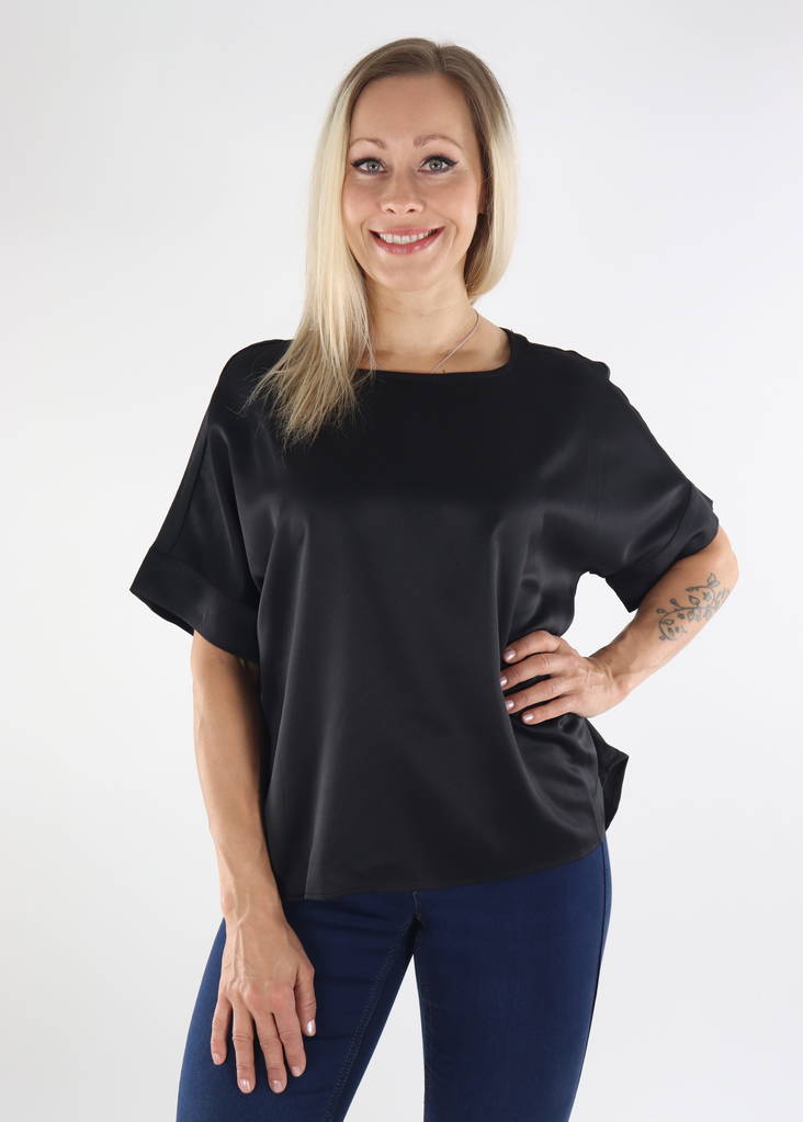 Vero Moda Merle 2/4 musta t-paita - Naisten T-paidat - 134141 - 1