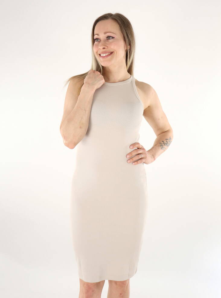 Vero Moda ribbad klänning moonbeam - Klänningar och tunikor - 136221 - 1