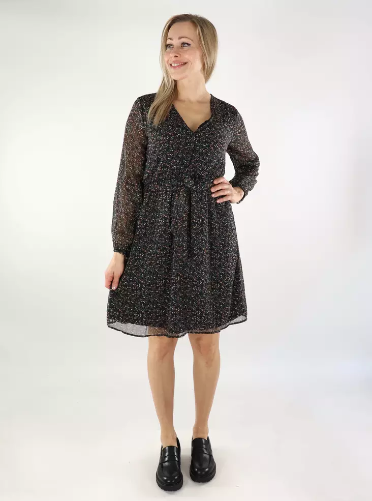 Only naisten kukkamekko Cera Short musta/kukkakuviollinen - Mekot ja tunikat - 137031 - 1