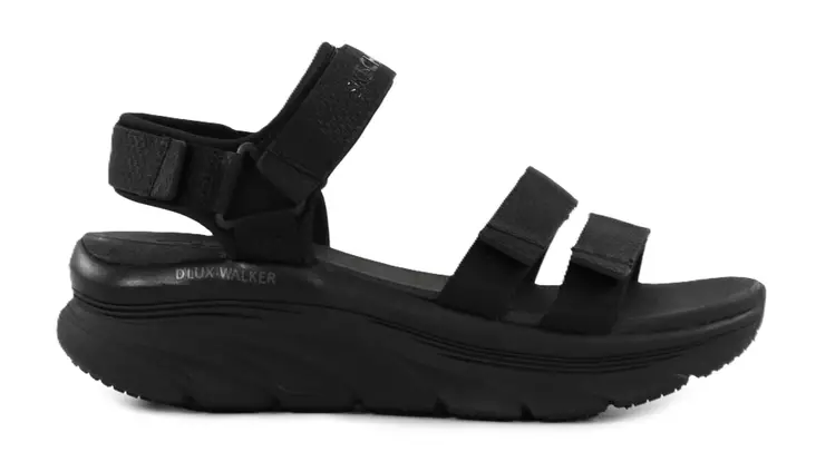 Skechers naisten leveälestiset sandaalit 119828/BBK D'LUX WALKER - GOING OUT VIBES musta - Skechers sandaalit - 138411 - 1