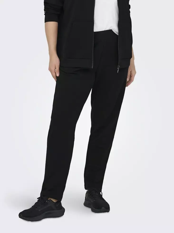 Only Play Curvy pluskoon collegehousut Melina Life Slim musta - Naisten urheiluhousut - 138941 - 1