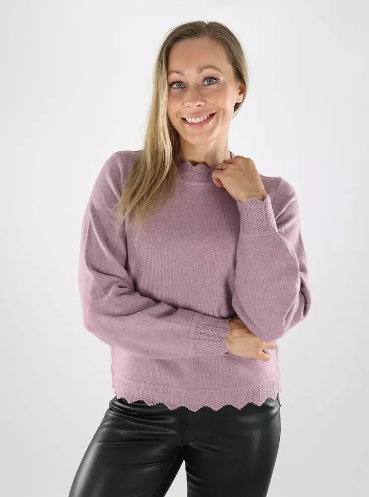 Vila naisten neule Nikolina O-Neck lila - Naisten neuleet - 139221 - 1
