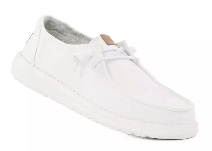 HEYDUDE damskor Wendy Stretch Canvas vit - Promenadskor för damer - 138421 - 1