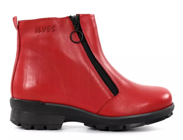 Ilves ankelboots i läder för damer 8292-D XXL röd - Stövletter och kängor för damer - 137361 - 1