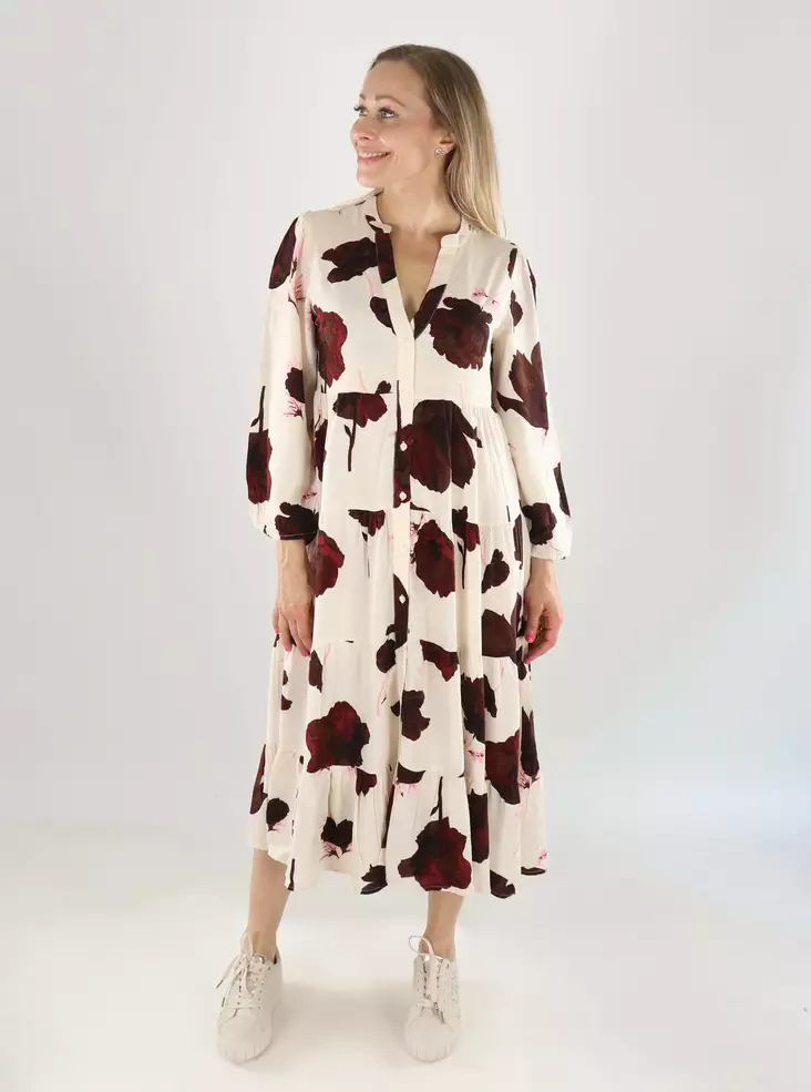 Only Mekko Milana 3/4 beige/kukkakuvio - Mekot ja tunikat - 141301 - 1