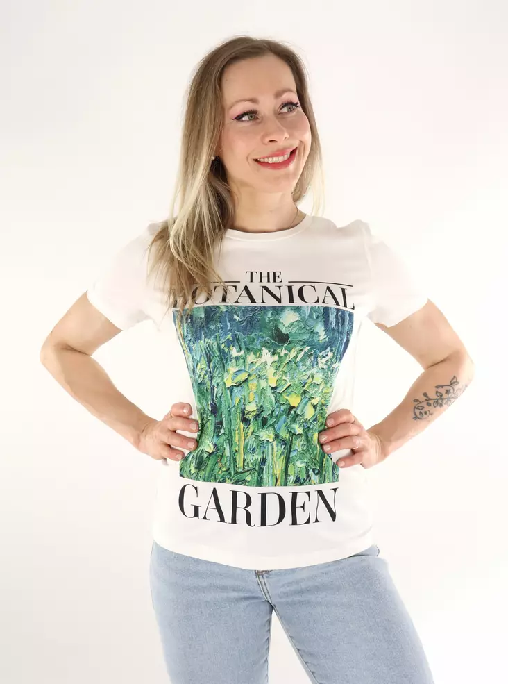 Vero Moda dam t-shirt vit / the botani - T-shirts för damer - 136351 - 1