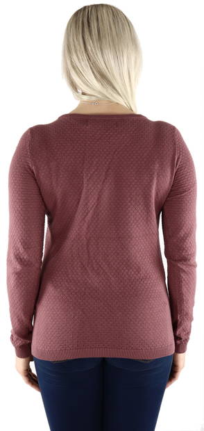 Vero Moda naisten neulepusero Care structure rosebrown - Naisten neuleet - 129772 - 2