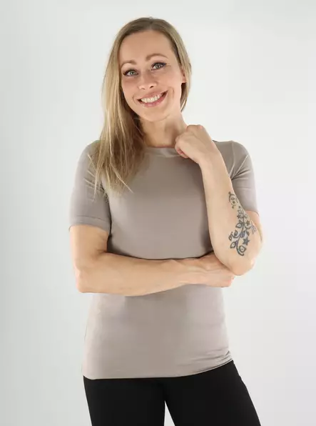 Vero Moda naisten t-paita Panda Modal beige - Naisten T-paidat - 138362 - 1