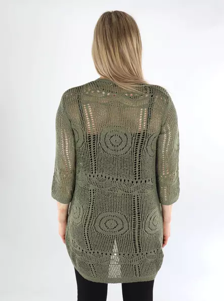 JDY naisten kimono/neuletakki Kofi 3/4 vihreä - Naisten neuleet - 138542 - 2