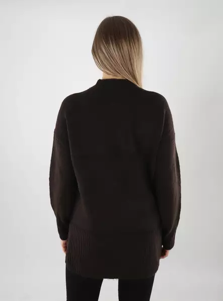 Vero Moda naisten neule Lefile Oversize tummanruskea - Naisten neuleet - 139892 - 2