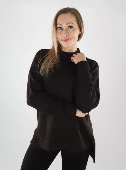 Vero Moda naisten neule Lefile Oversize tummanruskea - Naisten neuleet - 139892 - 1