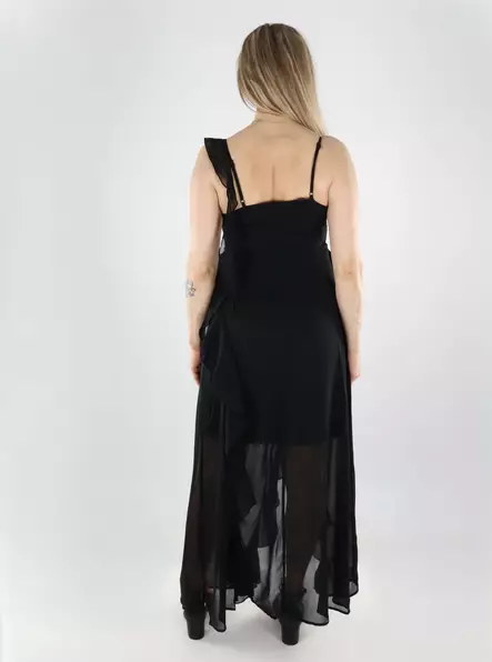 JDY frillahelmainen mekko Elvira Maxi musta - Klänningar och tunikor - 140562 - 2