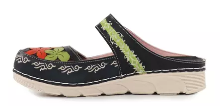 Laura Vita naisten aitonahkaiset pistokkaat Dorry 24 noir - Pistokkaat - 140762 - 2