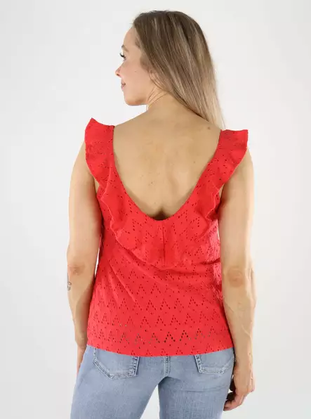 Vila naisten toppi Amalina v-neck hibiscus - Toppar för damer - 140882 - 2