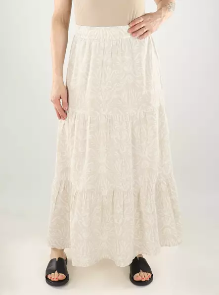 Vero Moda korkeavyötäröinen maxihame Dicthe beige - Hameet - 141032 - 1
