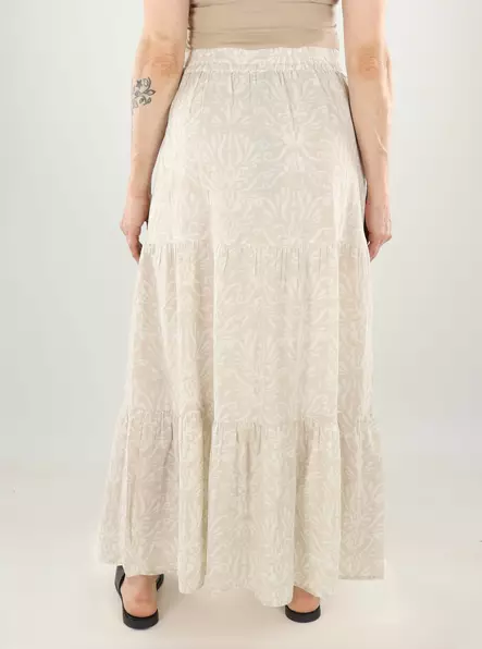 Vero Moda korkeavyötäröinen maxihame Dicthe beige - Hameet - 141032 - 2