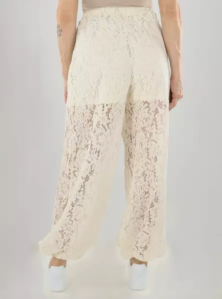 JDY naisten pitsihousut Julia lace egret - Byxor för damer - 141252 - 2
