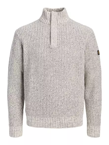 Jack&Jones Neule Rooster half zip beige - Miesten neuleet - 142372 - 1