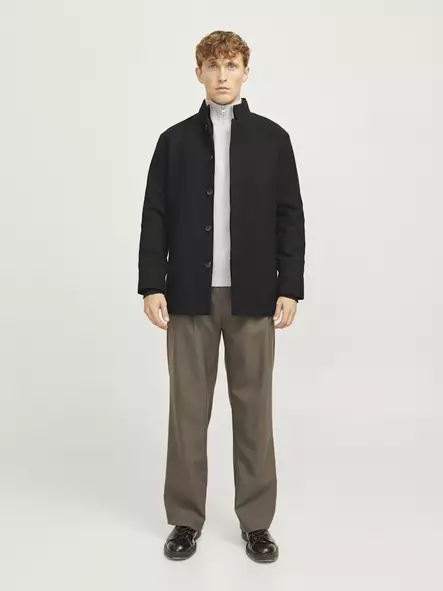 Jack&Jones Villakangastakki Harrison wool blend musta - Miesten takit - 139882 - 2