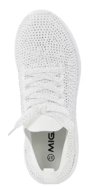 Migant naisten strassikoristellut tennarit A923-145 valkoinen - Migant sneakers - 140392 - 2