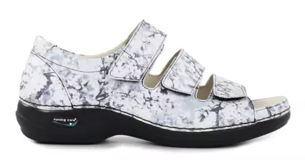 Nursing Care konepestävät aitonahkaiset työkengät WG19F13 harmaa kukka - Naisten työkengät - 120292 - 1