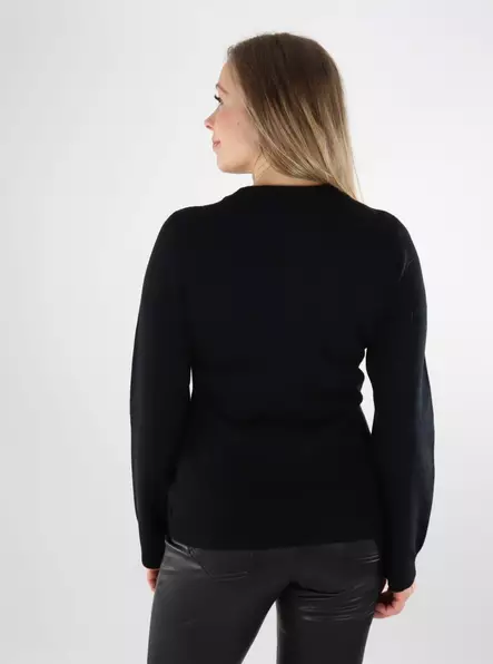 Only naisten neuletakki Katia Fitted O-Neck musta - Naisten neuleet - 140072 - 2