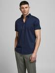 Jack & Jones lyhythihainen kauluspaita Blaparma slit fit, valkoinen, sininen - Miesten kauluspaidat - 128712 - 1