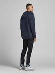 Jack & Jones miesten vetoketjuhuppari Tons hood, tumman sininen, ruskea - Miesten hupparit - 129052 - 3