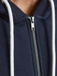 Jack & Jones miesten vetoketjuhuppari Tons hood, tumman sininen, ruskea - Miesten hupparit - 129052 - 5