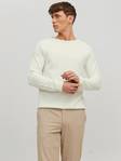 Jack&Jones puuvillainen miesten neule Hill luonnonvalkoinen - Miesten neuleet - 134692 - 1