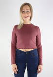 Only Tröja Kitty l/s cropped rosa brun - Långärmade tröjor för damer - 131572 - 1