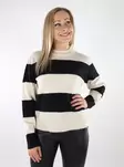 JJXX naisten raidallinen neule Chick bone white/black - Naisten neuleet - 136932 - 1