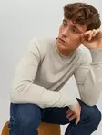 Jack&Jones herrtröja Eemil oatmeal - Stickat för herrar - 137272 - 2