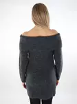 JJXX off shoulder-mallinen neulemekko Evi tummanharmaa - Naisten neuleet - 137452 - 2