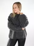 JJXX dam mohair tröja Crew Neck mörkgrå - Stickat för damer - 137492 - 1