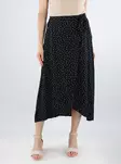 Pieces pilkullinen kietaisuhame Tala Wrap musta/pilkkukuosi - Hameet - 138472 - 1