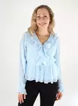 Vero Moda naisten paita Dora Frill Pleat vaaleansininen - Naisten pitkähihaiset paidat - 138822 - 1