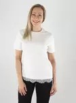 Vero Moda naisten T-Paita Sara lace valkoinen - Naisten T-paidat - 142042 - 1