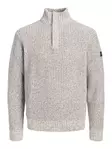 Jack&Jones Neule Rooster half zip beige - Miesten neuleet - 142372 - 1