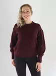 JJXX naisten puuvillainen neule Mila twist viininpunainen - Stickat för damer - 141582 - 1