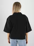 JJXX naisten vohvelikankainen t-paita Global waffle musta - T-shirts för damer - 141102 - 2