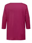 Only Carmakoma pluskoon paita Bonnie 3/4 A-Shape pinkki - Naisten pitkähihaiset paidat - 136862 - 2