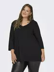 Only Carmakoma pluskoon paita Bonnie A-Shape 3/4 musta - Naisten pitkähihaiset paidat - 136572 - 1