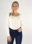 Only naisten käännettävä paita Lea 2-way luonnonvalkoinen - Naisten pitkähihaiset paidat - 136542 - 3