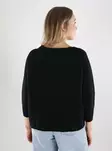 Vero Moda naisten puuvillaneule New Nora 3/4 Boatneck musta - Naisten neuleet - 140132 - 2